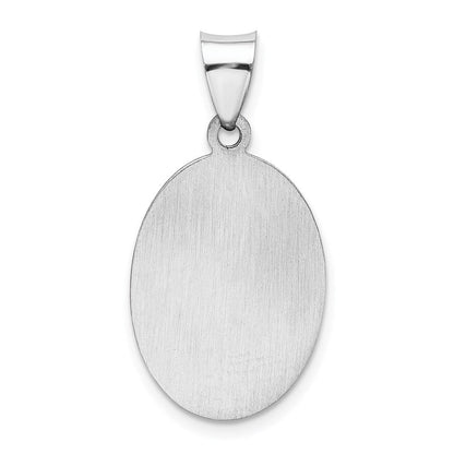 14K Weißgold 14K Weißgold Poliert/satin St Christopher Medaille Hohl Anhänger