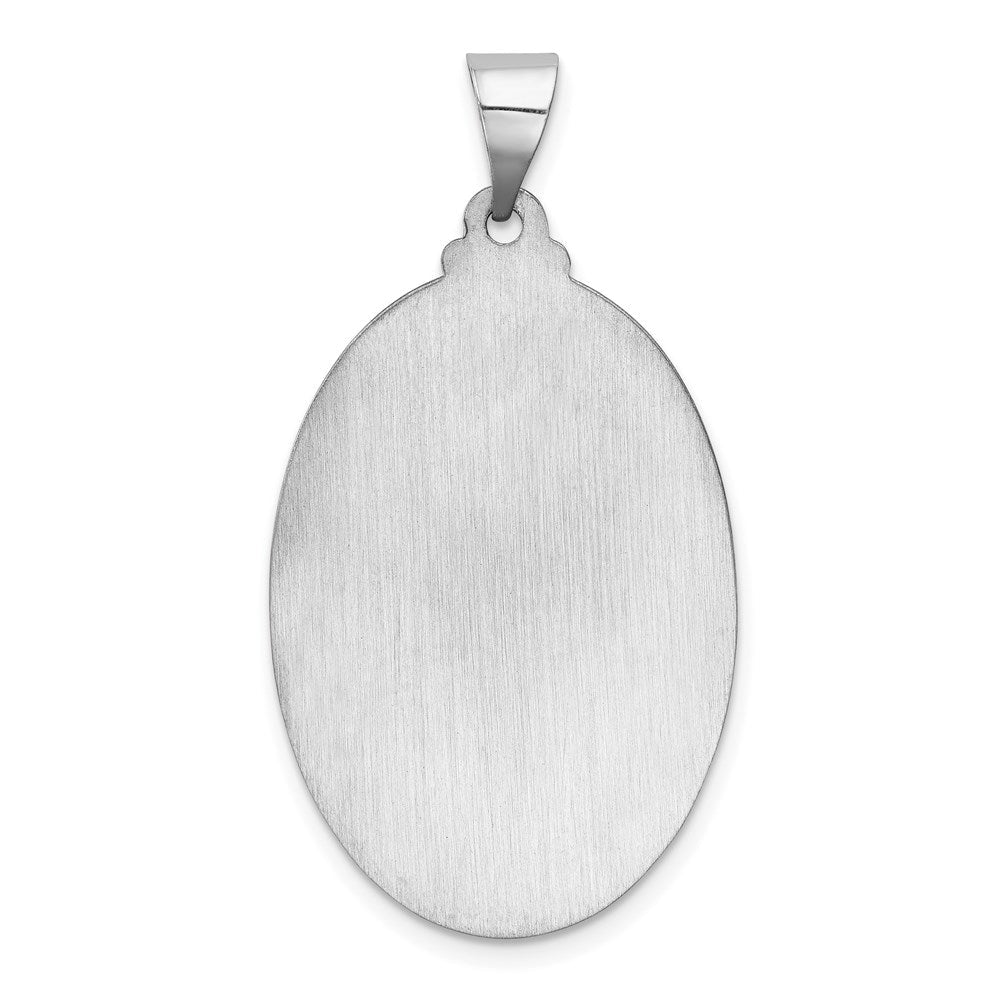 14K Weißgold 14K Weißgold Poliert/satin St Christopher Medaille Hohl Anhänger