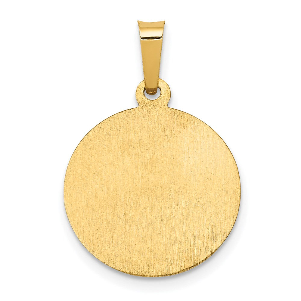 14K Gelbgold 14K Poliert und Satiniert St George Medaille Hohl Anhänger