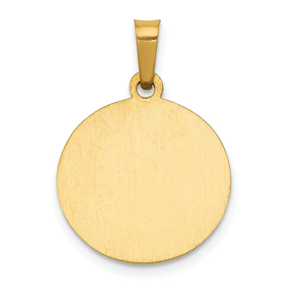 14K Gelbgold 14K Poliert und Satiniert St Gerard Medaille Hohl Anhänger