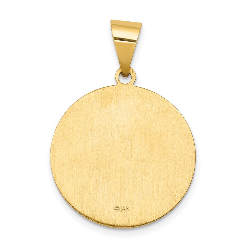 14K Gelbgold 14K Poliert und Satiniert St John Medaille Hohl Anhänger
