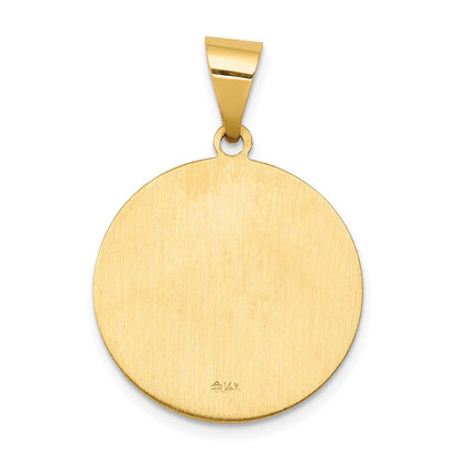 14K Gelbgold 14K Poliert und Satiniert St John Medaille Hohl Anhänger