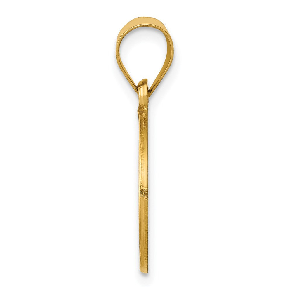 14K Gelbgold 14K Poliert und Satiniert St John Baptist Medaille Hohl Anhänger