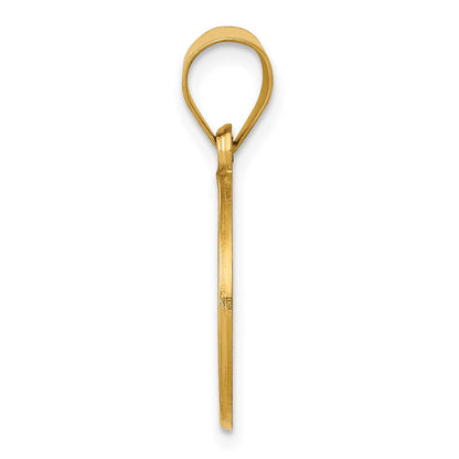14K Gelbgold 14K Poliert und Satiniert St John Baptist Medaille Hohl Anhänger