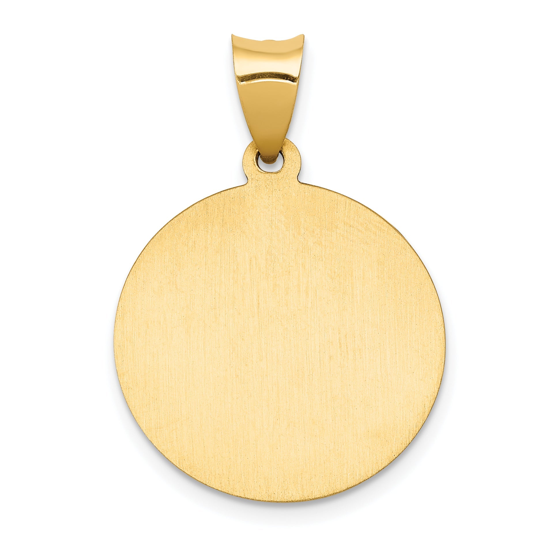 14K Gelbgold 14K Poliert und Satiniert St John Baptist Medaille Hohl Anhänger