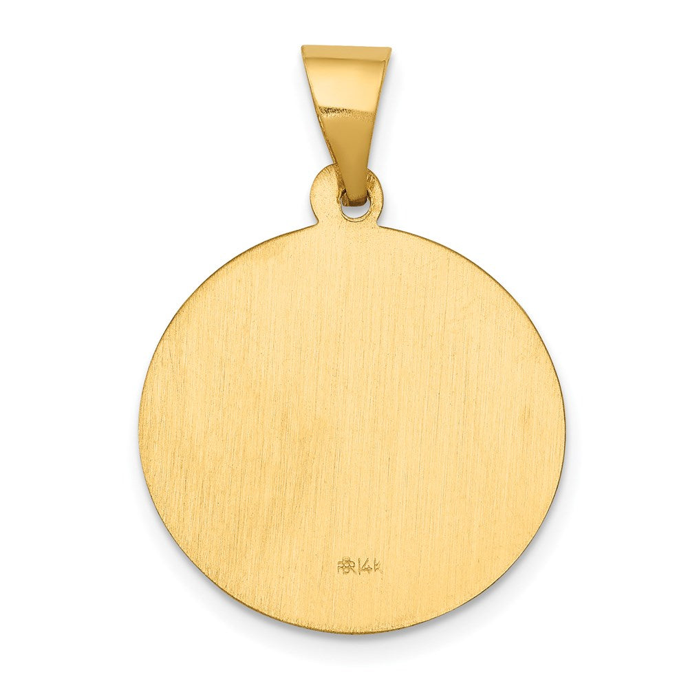 14K Gelbgold 14K Poliert und Satiniert St John Baptist Medaille Hohl Anhänger