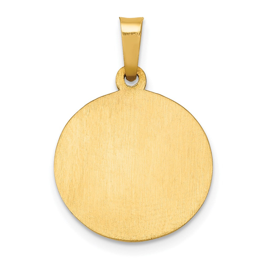 14K Gelbgold 14K Poliert und Satiniert St Joseph Medaille Hohl Anhänger