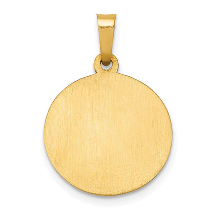 14K Gelbgold 14K Poliert und Satiniert St Joseph Medaille Hohl Anhänger