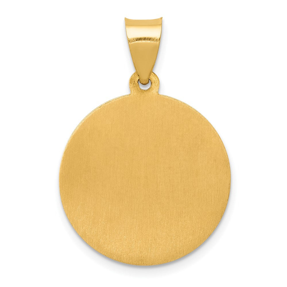 14K Gelbgold 14K Poliert und Satiniert St Joseph Medaille Hohl Anhänger
