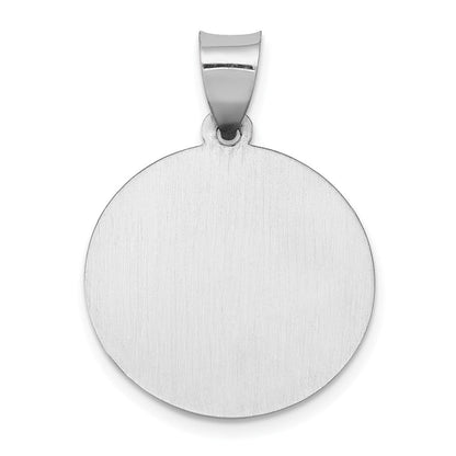 14K Weißgold 14K Weißgold Poliert und Satiniert St Joseph Medaille Hohl Anhänger