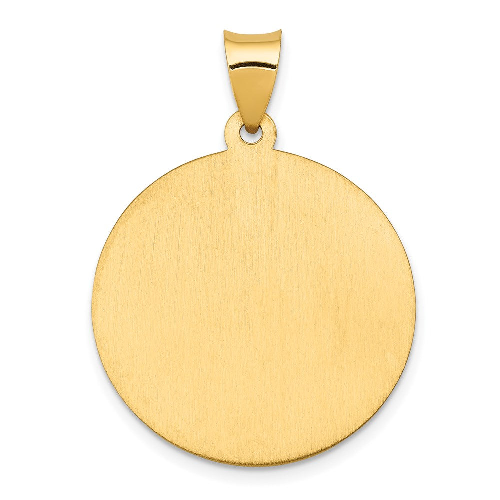 14K Gelbgold 14K Poliert und Satiniert St Joseph Medaille Hohl Anhänger