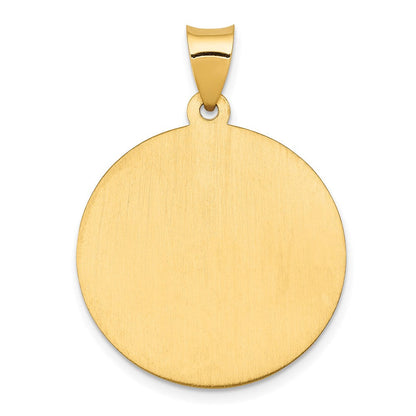 14K Gelbgold 14K Poliert und Satiniert St Joseph Medaille Hohl Anhänger