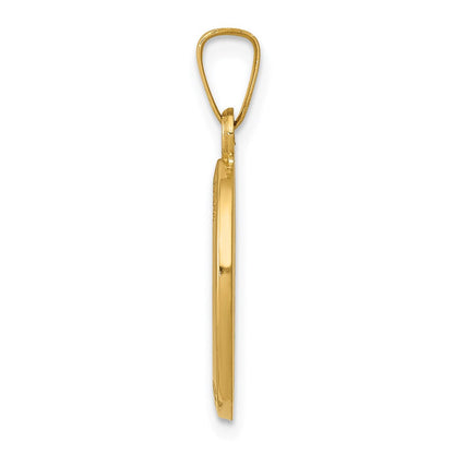 14K Gelbgold 14K Poliert und Satiniert St Joseph Medaille Hohl Anhänger