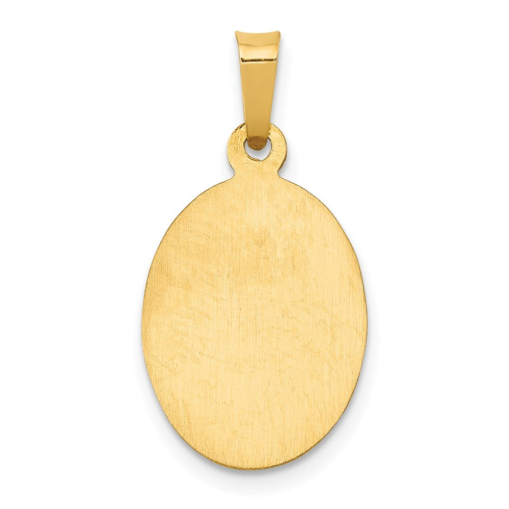 14K Gelbgold 14K Poliert und Satiniert St Joseph Medaille Hohl Anhänger