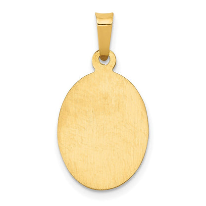 14K Gelbgold 14K Poliert und Satiniert St Joseph Medaille Hohl Anhänger