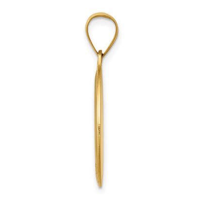 14K Gelbgold 14K Poliert und Satiniert St Joseph Medaille Hohl Anhänger
