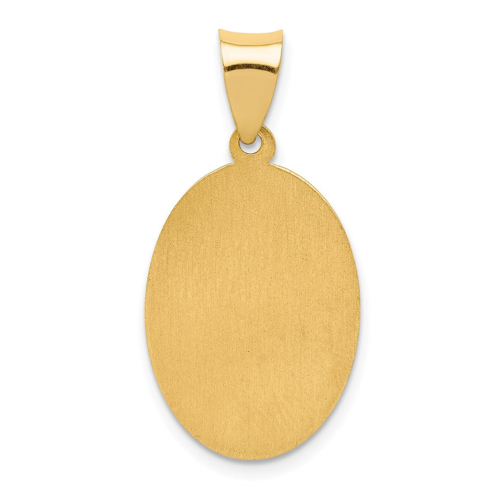 14K Gelbgold 14K Poliert und Satiniert St Joseph Medaille Hohl Anhänger