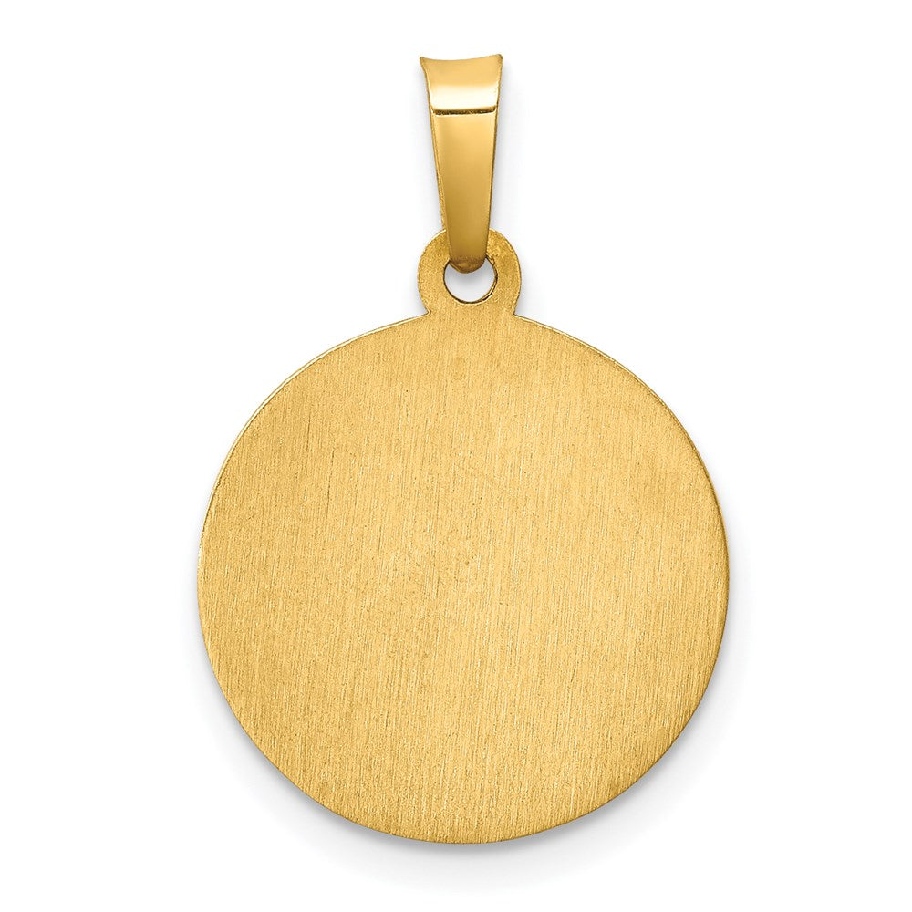 14K Gelbgold 14K Poliert und Satiniert St Jude Thaddeus Medaille Hohl Anhänger