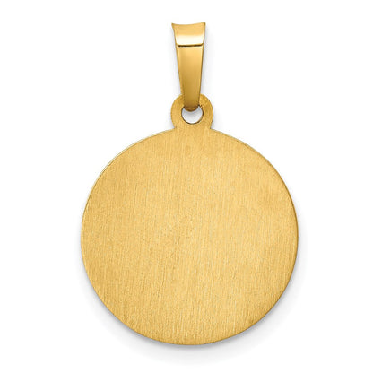 14K Gelbgold 14K Poliert und Satiniert St Jude Thaddeus Medaille Hohl Anhänger