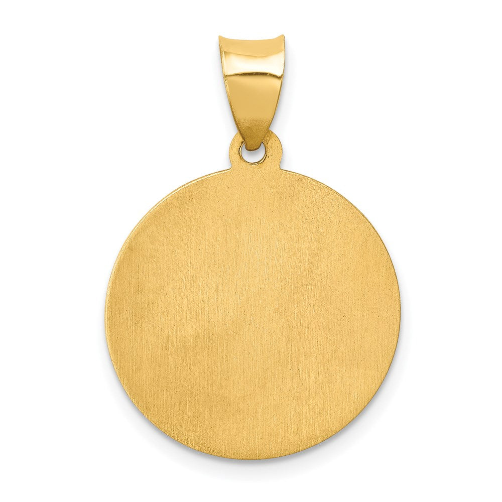 14K Gelbgold 14K Poliert und Satiniert St Jude Thaddeus Medaille Hohl Anhänger