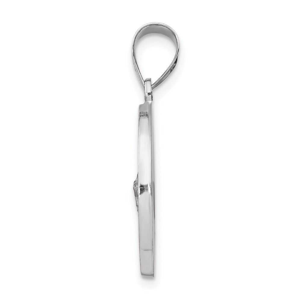 14K Weißgold 14K Weißgold Poliert/satin St Jude Thaddeus Medaille Hohl Anhänger