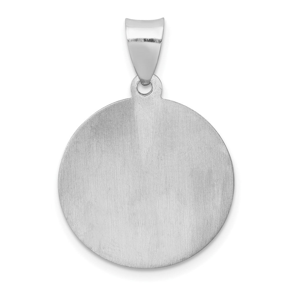 14K Weißgold 14K Weißgold Poliert/satin St Jude Thaddeus Medaille Hohl Anhänger