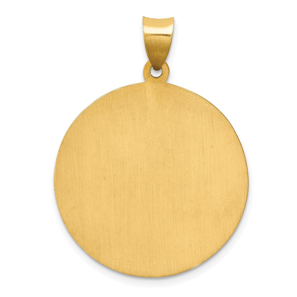 14K Gelbgold 14K Poliert und Satiniert St Jude Thaddeus Medaille Hohl Anhänger