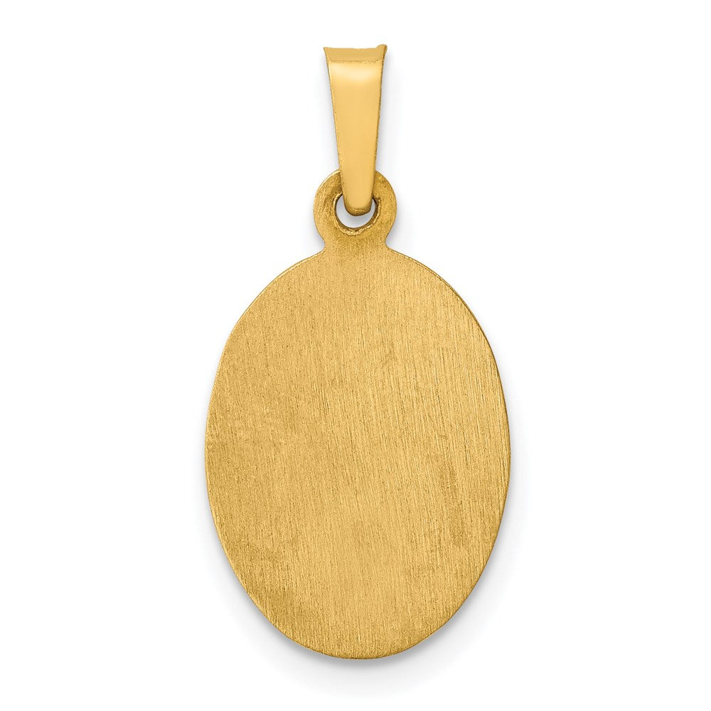 14K Gelbgold 14K Poliert und Satiniert St Jude Thaddeus Medaille Hohl Anhänger