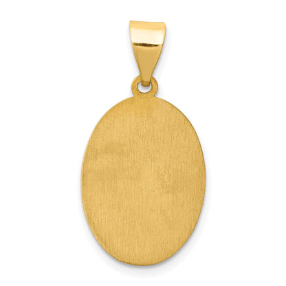 14K Gelbgold 14K Poliert und Satiniert St Jude Thaddeus Medaille Hohl Anhänger