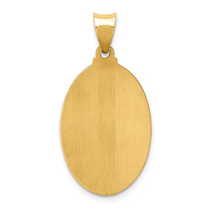 14K Gelbgold 14K Poliert und Satiniert St Jude Thaddeus Medaille Hohl Anhänger