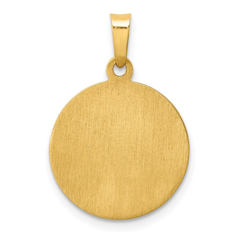 14K Gelbgold 14K Poliert und Satiniert St Mark Medaille Hohl Anhänger