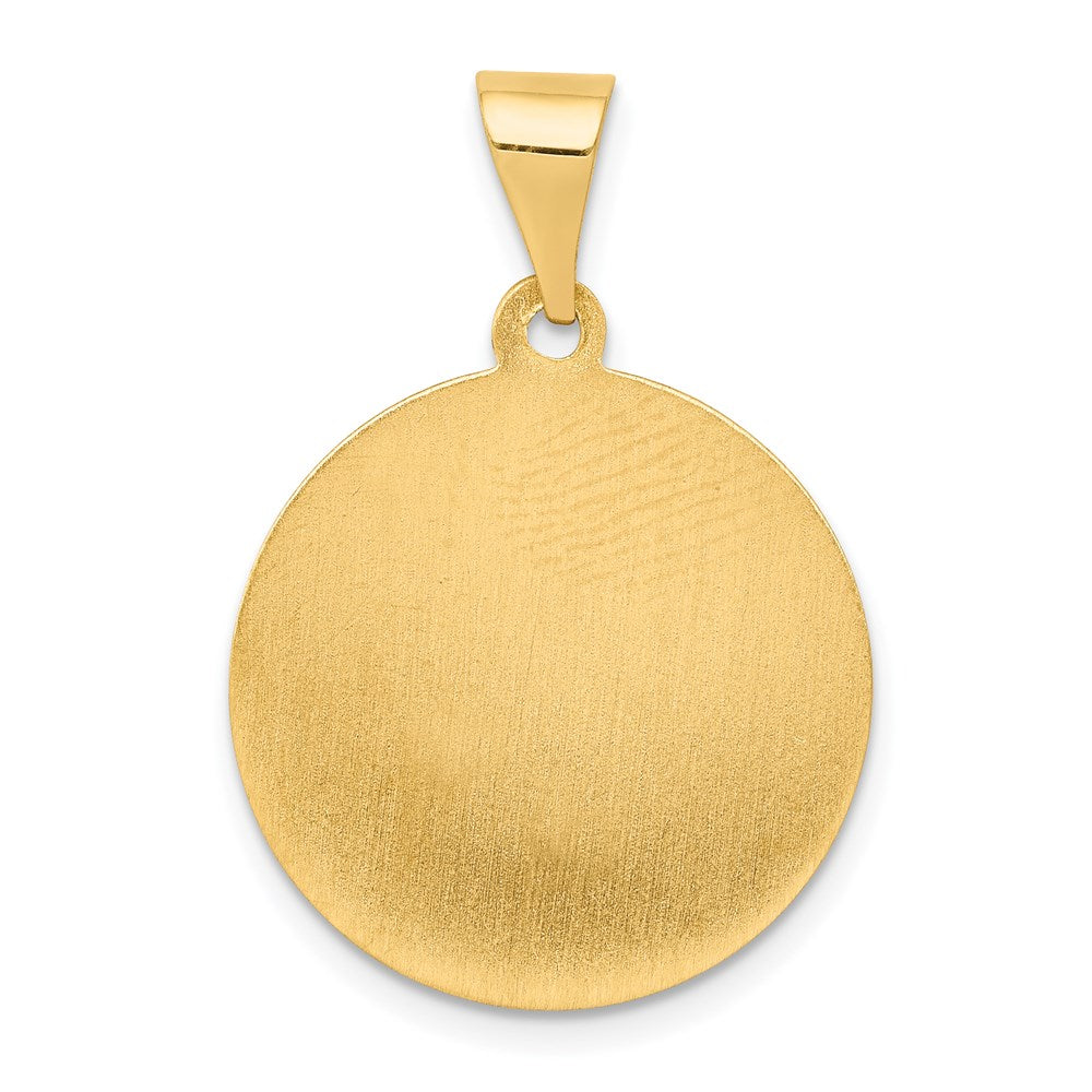 14K Gelbgold 14K Poliert und Satiniert St Matthew Medaille Hohl Anhänger