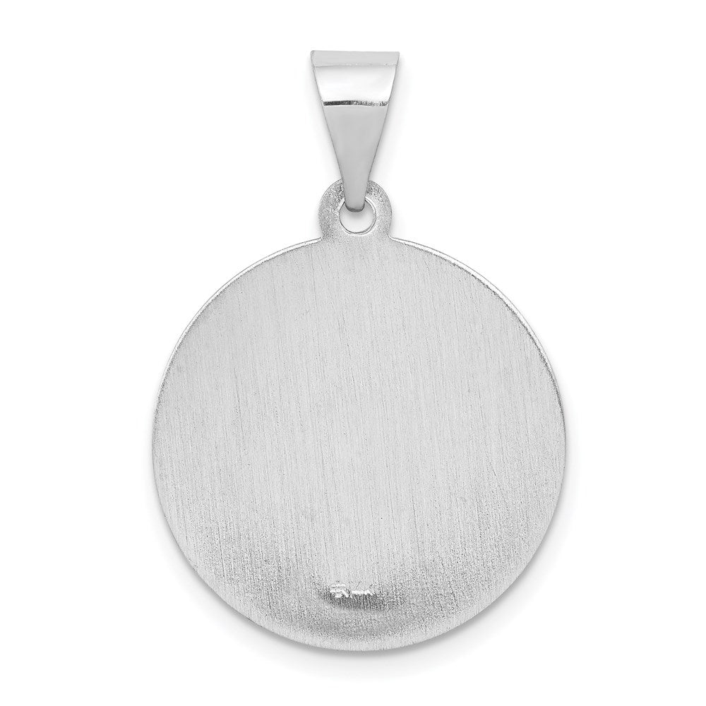 14K Weißgold 14K Weißgold Poliert und Satiniert St Matthew Hohl Anhänger