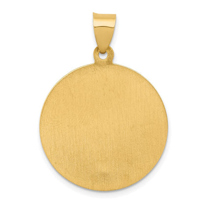 14K Gelbgold 14K Poliert und Satiniert St Patrick Medaille Hohl Anhänger