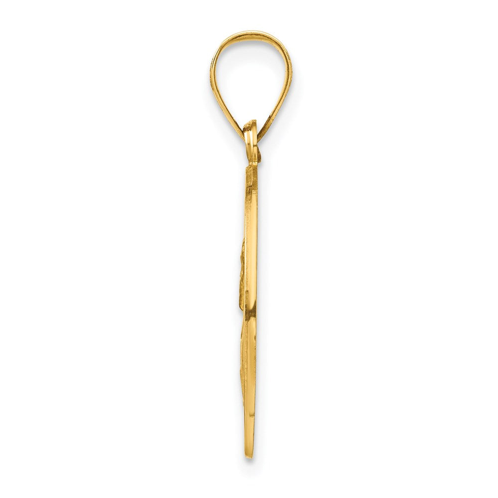 14K Gelbgold 14K Poliert und Satiniert St Paul Medaille Hohl Anhänger