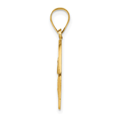 14K Gelbgold 14K Poliert und Satiniert St Paul Medaille Hohl Anhänger