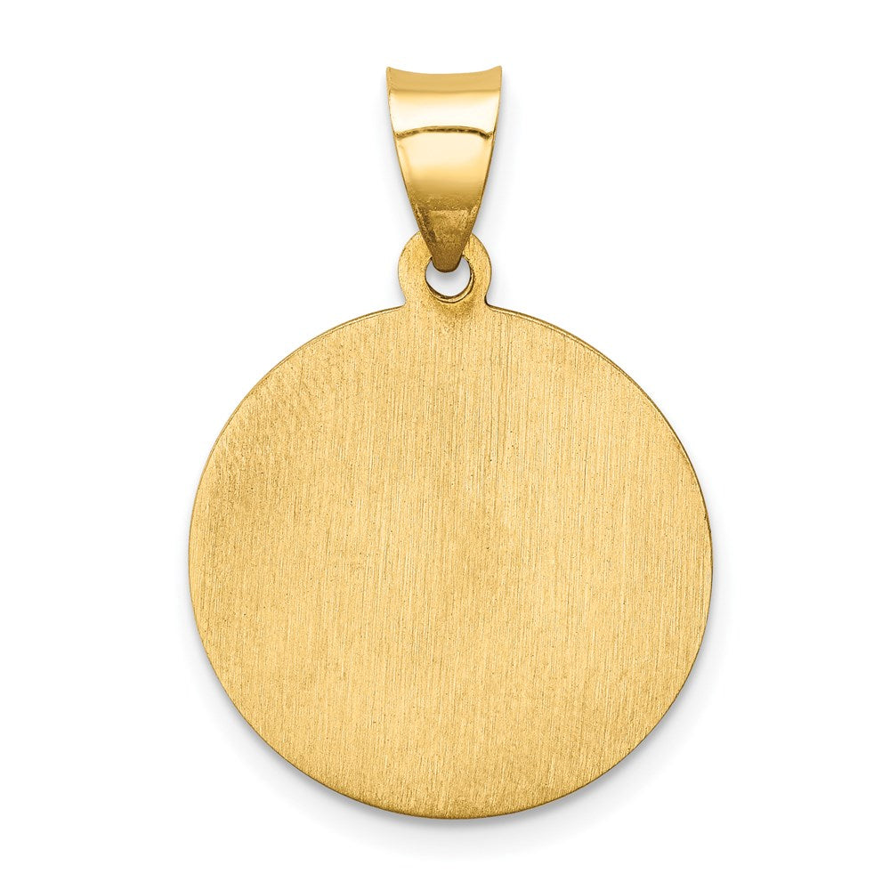 14K Gelbgold 14K Poliert und Satiniert St Paul Medaille Hohl Anhänger