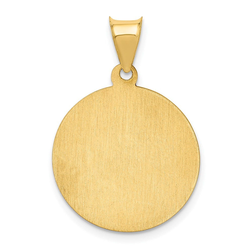 14K Gelbgold 14K Poliert und Satiniert St Peter Medaille Hohl Anhänger