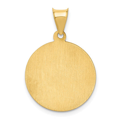 14K Gelbgold 14K Poliert und Satiniert St Peter Medaille Hohl Anhänger