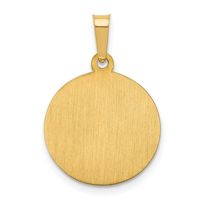 14K Gelbgold 14K Poliert und Satiniert St Peter Medaille Hohl Anhänger