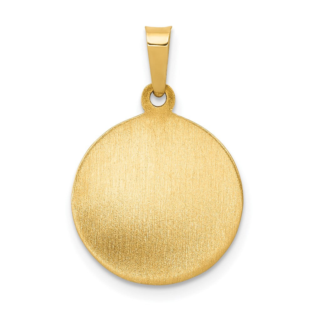 14K Gelbgold 14K Poliert/satin First Heilig Kommunion Medaille Hohl Anhänger