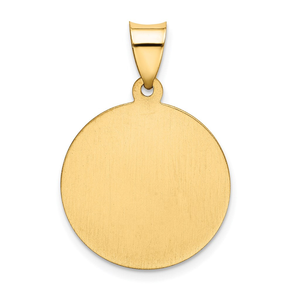 14K Gelbgold 14K Poliert/satin First Heilig Kommunion Medaille Hohl Anhänger