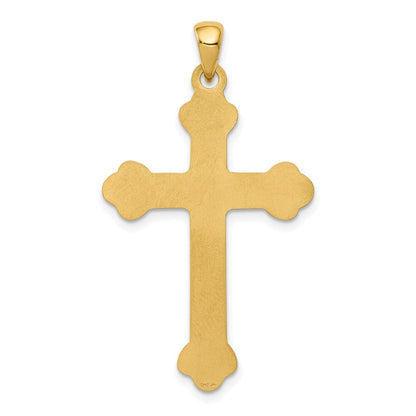 14K Gelbgold 14K Knospend Kreuz Anhänger