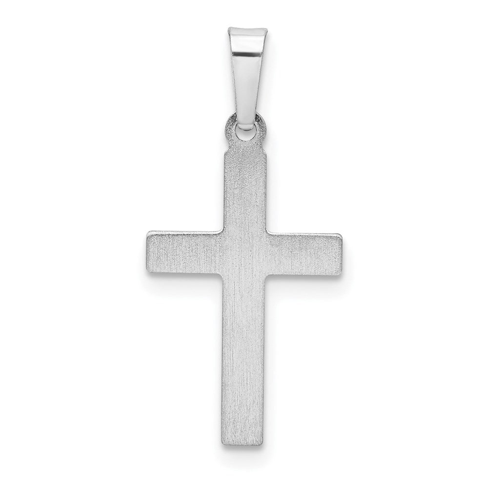 14K Weißgold 14K Weißgold Poliert Lateinisch Kreuz Anhänger