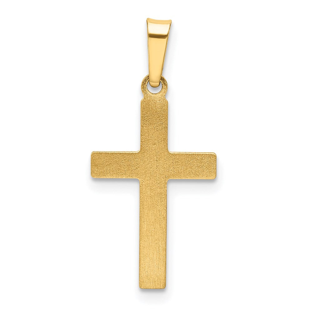14K Gelbgold 14K Poliert Kreuz Lateinisch Anhänger