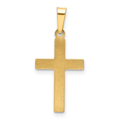 14K Gelbgold 14K Poliert Kreuz Lateinisch Anhänger