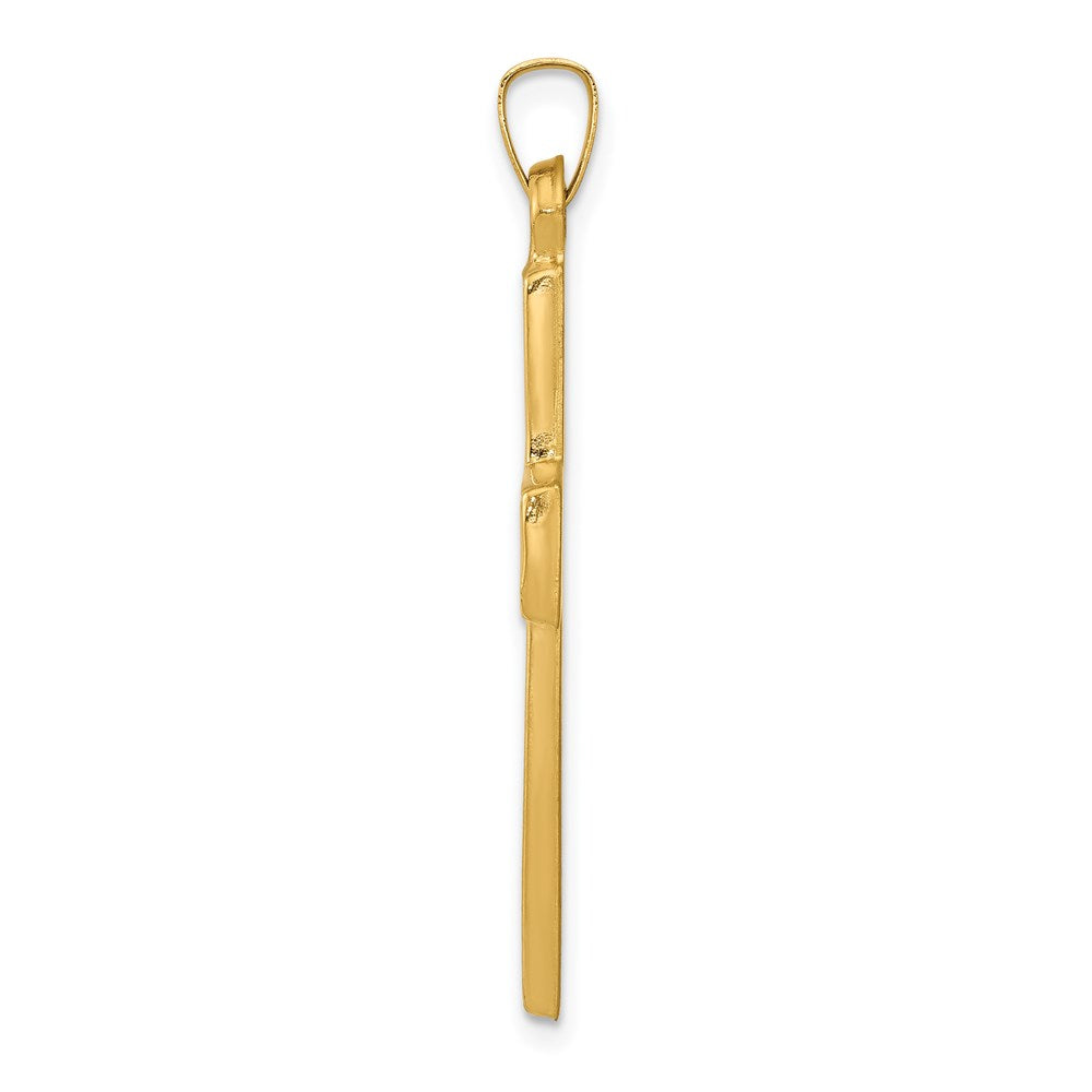 14K Gelbgold 14K Poliert Filigran Kreuz Anhänger