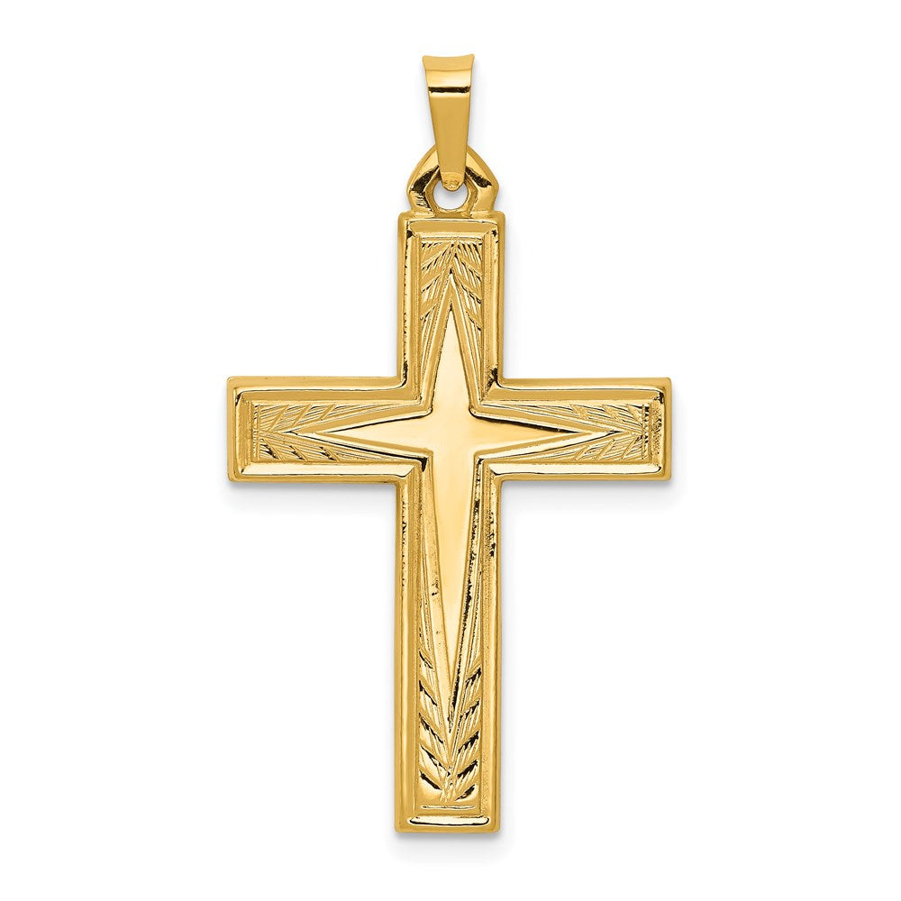 14K Gelbgold 14K Poliert Lateinisch Kreuz Anhänger