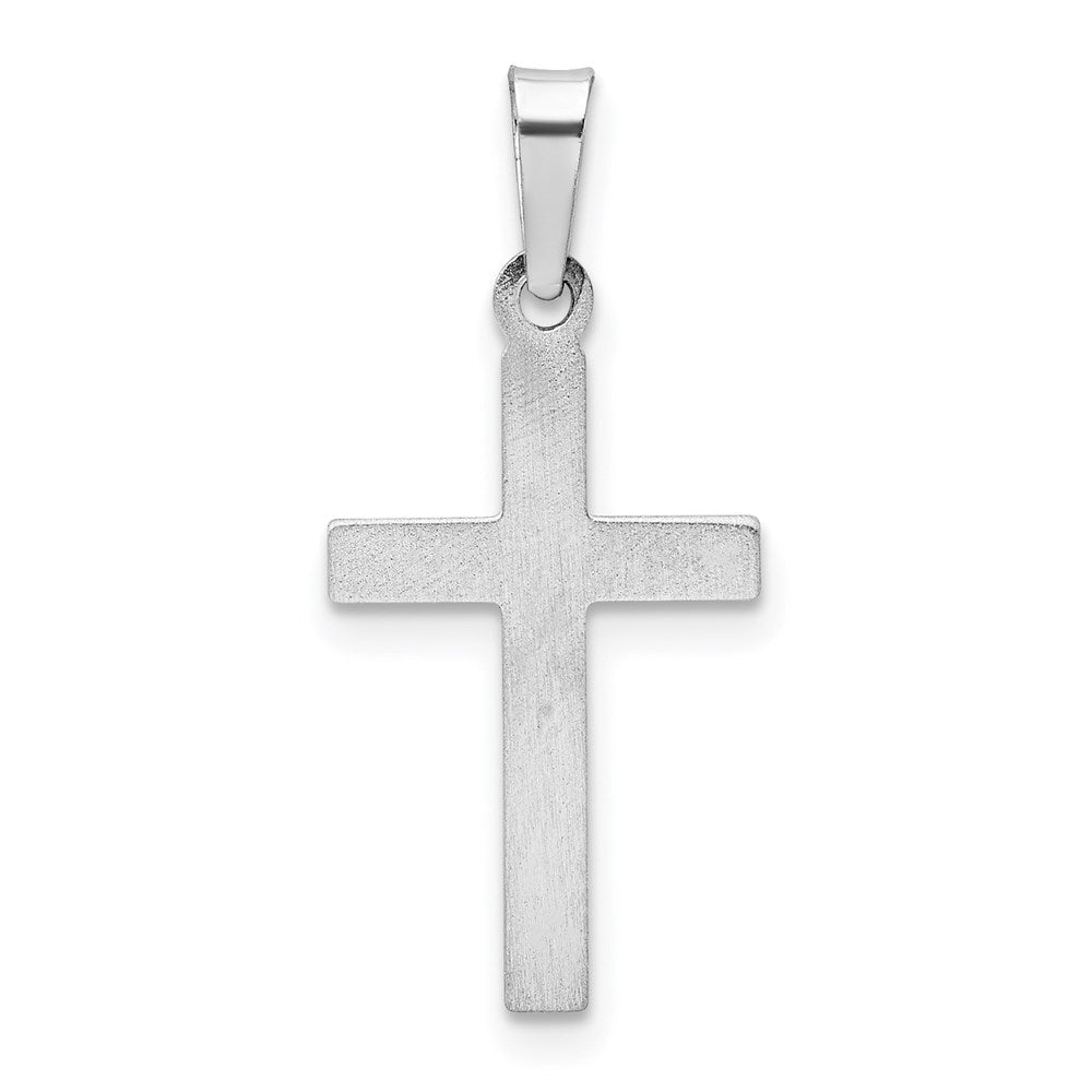 14K Weißgold 14K Weißgold Poliert Hohl Lateinisch Kreuz Anhänger