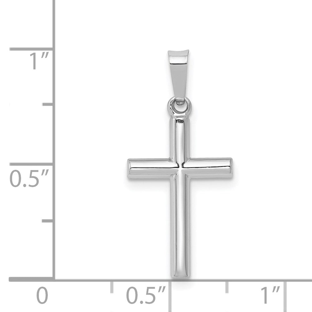 14K Weißgold 14K Weißgold Poliert Hohl Lateinisch Kreuz Anhänger